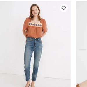Madewell X Rivet & Thread High-Rise Stovepipe Jeans Size 25